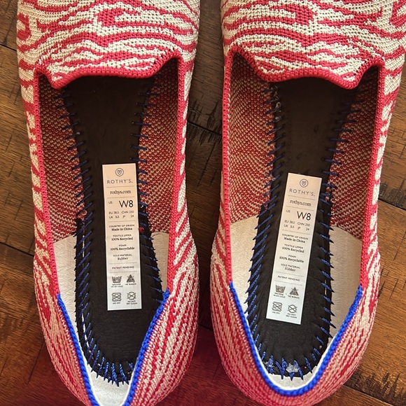 Rothy's The Loafer Red Zebra Shoes - Picture 4 of 11